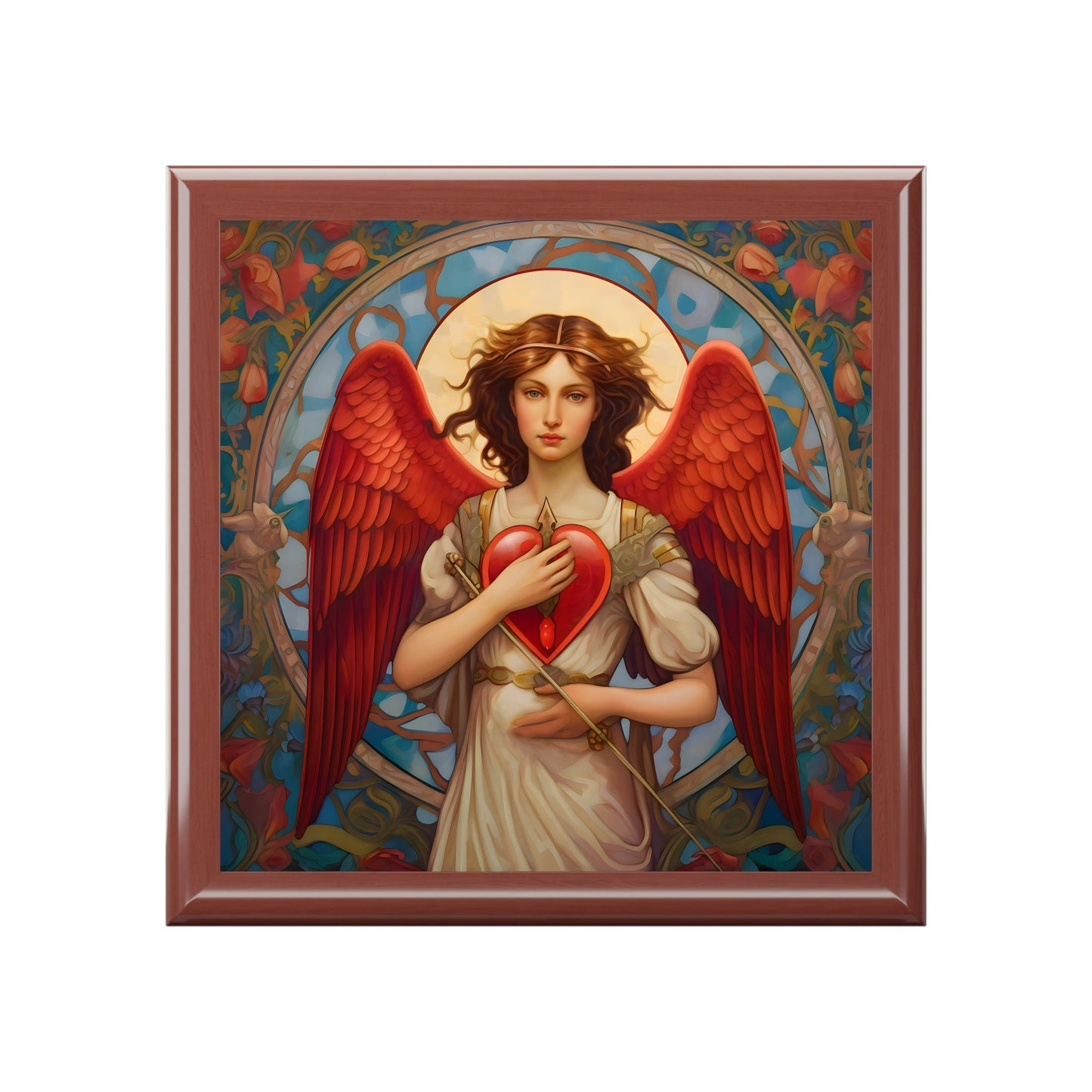 An Angel Holds My Heart Jewelry Keepsake Box