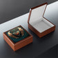 Angel Wing Heart Wood Keepsake Jewelry Box with Ceramic Tile Cover