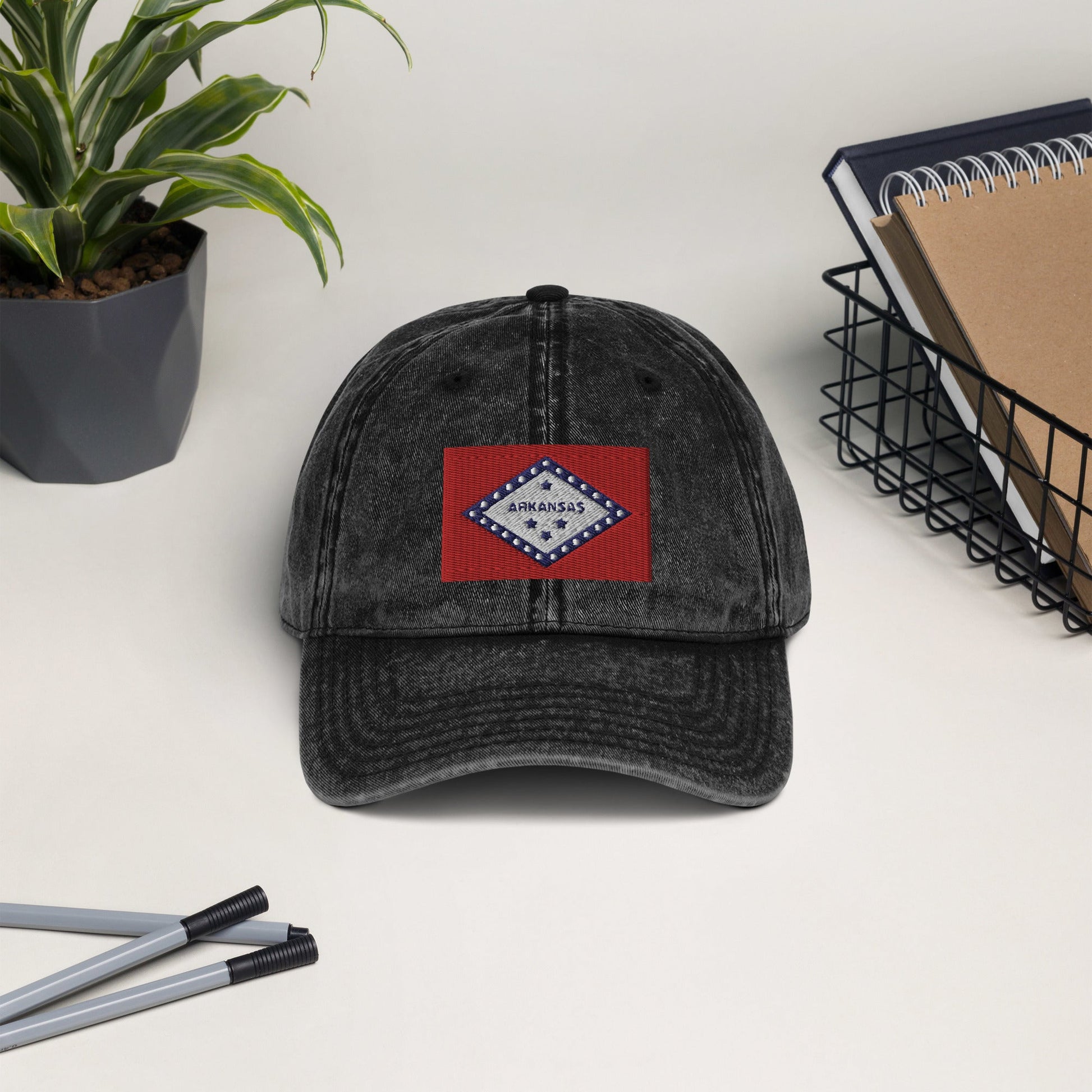 Arkansas Flag Vintage Cotton Twill Cap