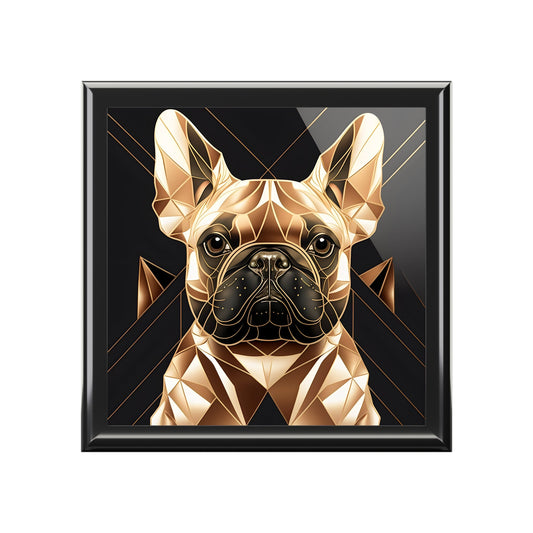 Art Deco French Bulldog Jewelry Box