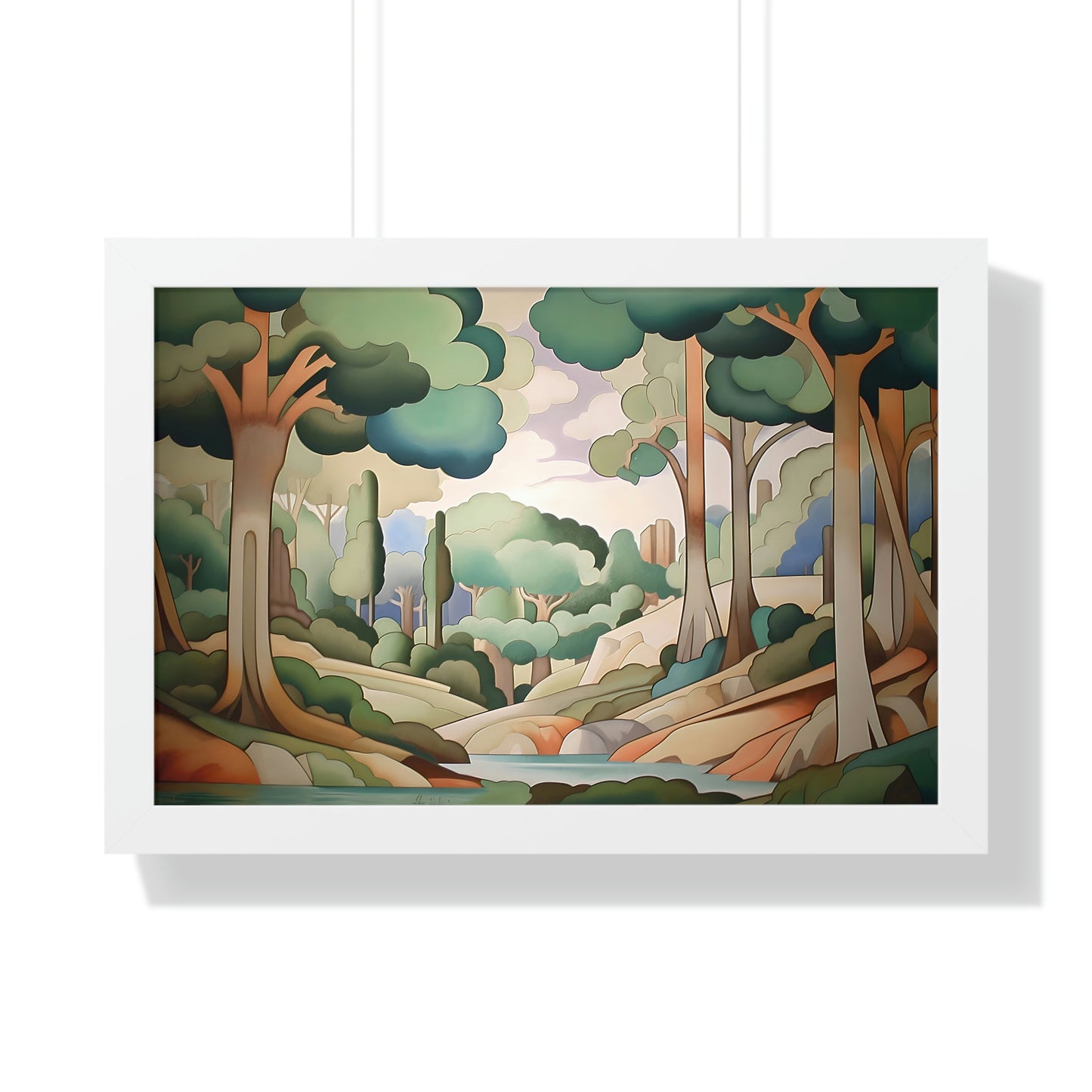 Art Deco Landscape | Framed Horizontal Poster