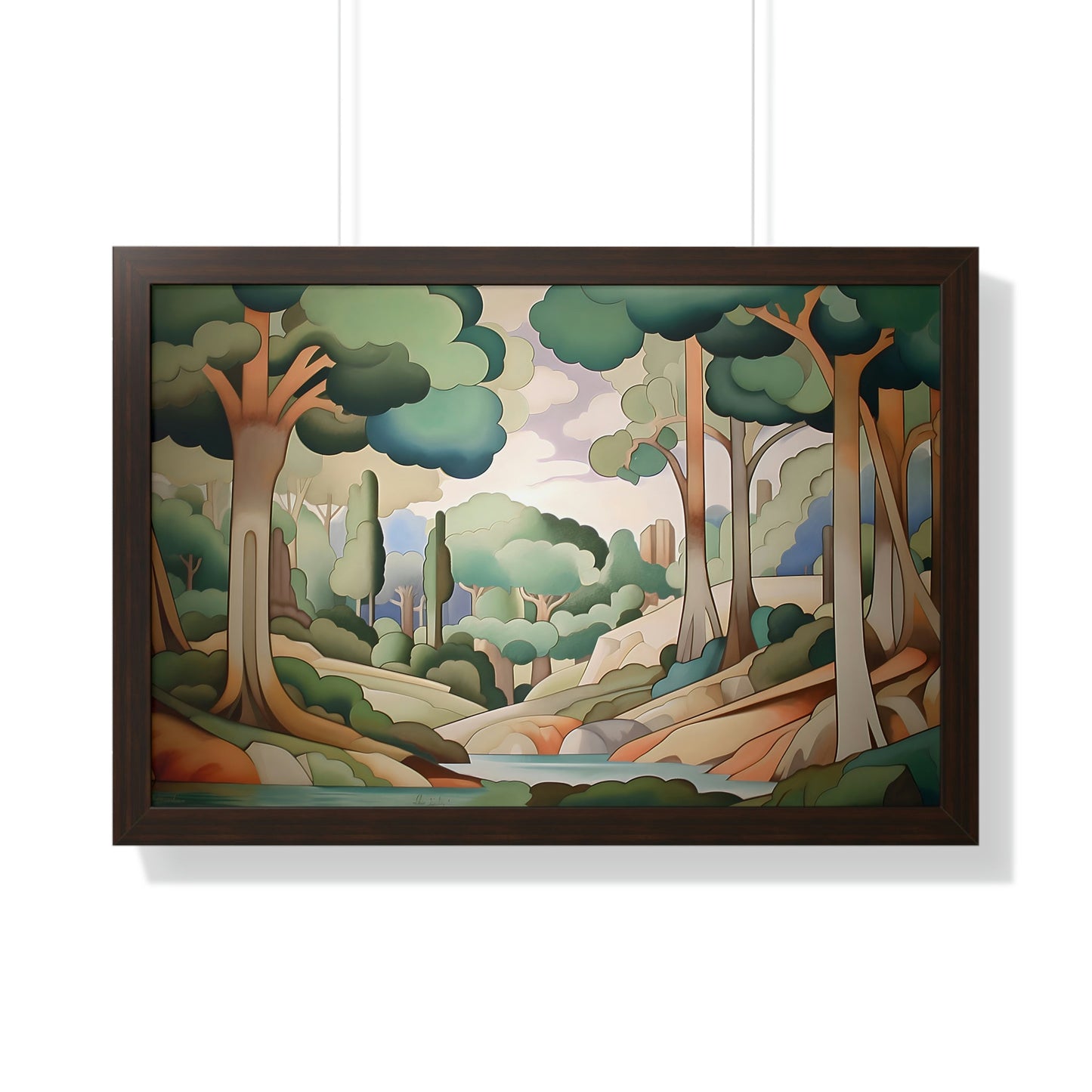 Art Deco Landscape | Framed Horizontal Poster