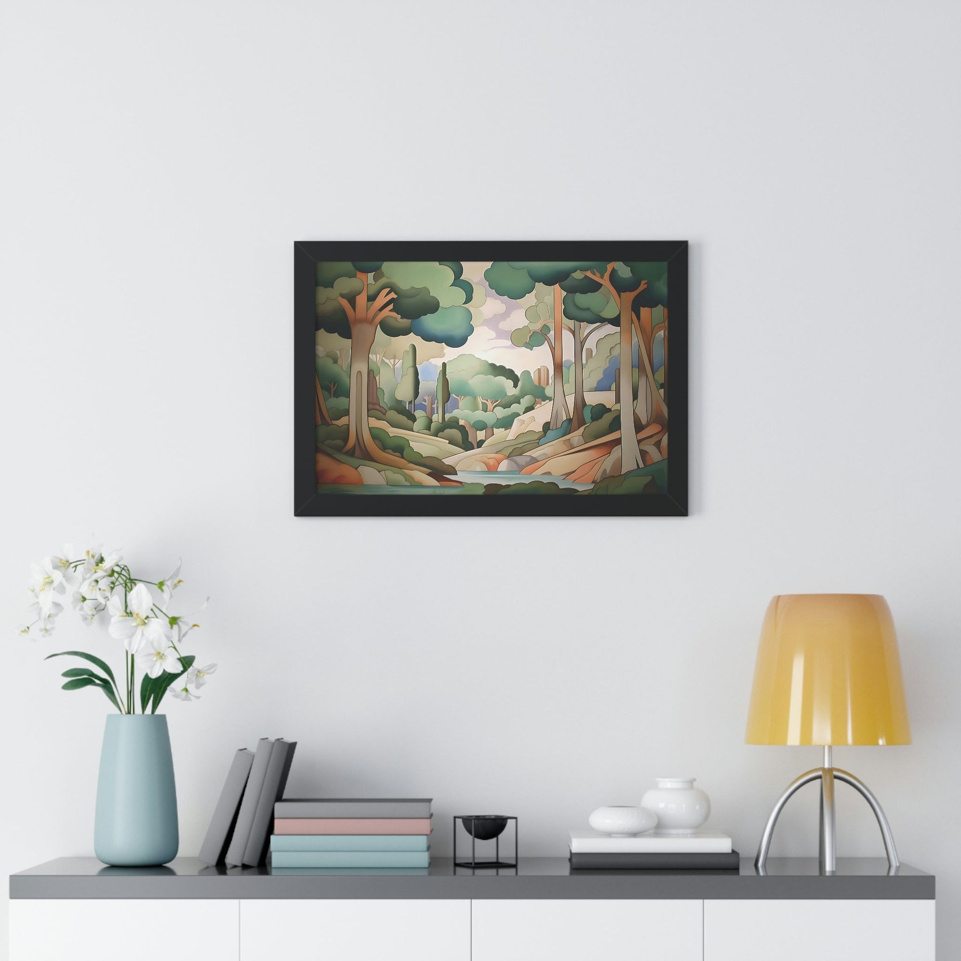 Art Deco Landscape | Framed Horizontal Poster