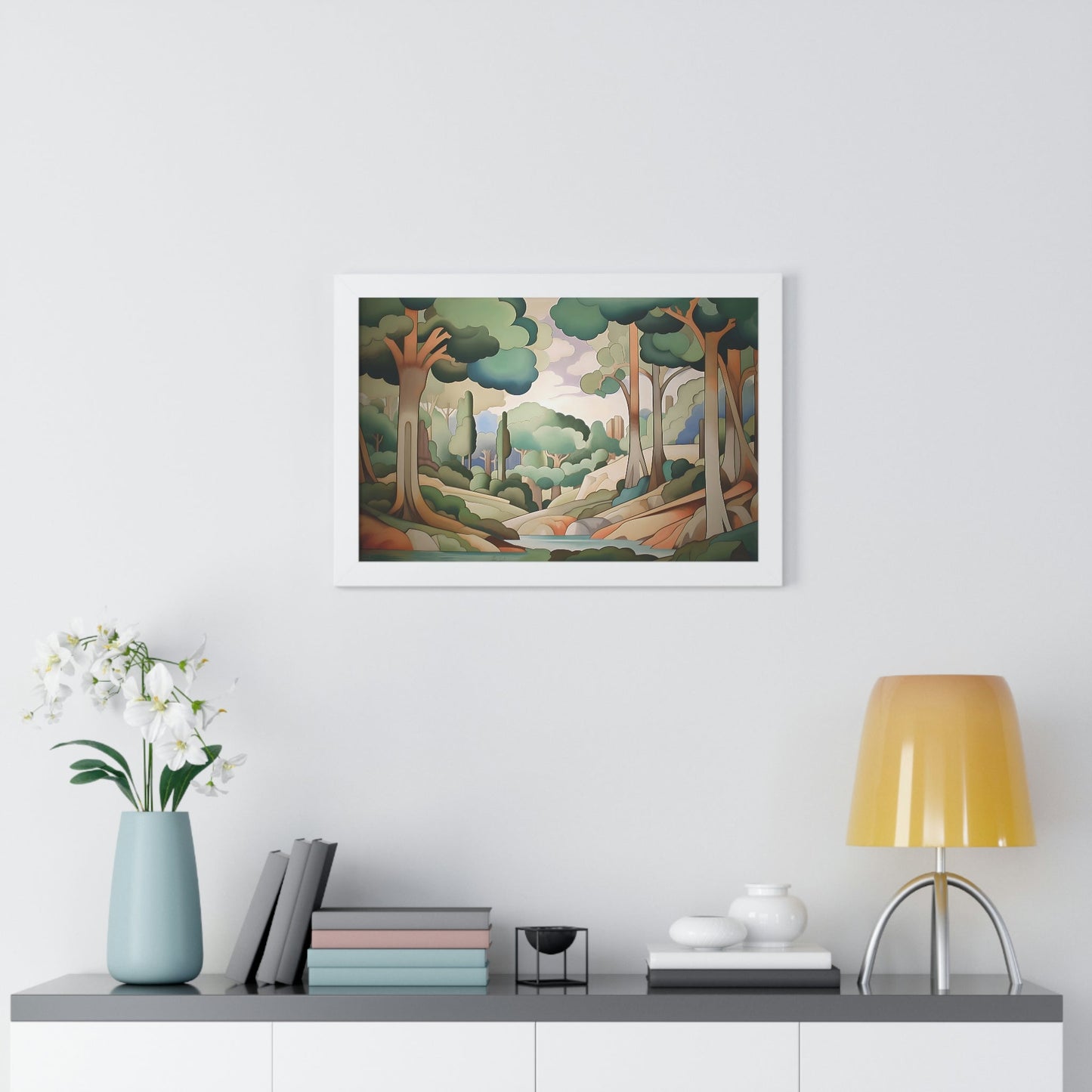 Art Deco Landscape | Framed Horizontal Poster