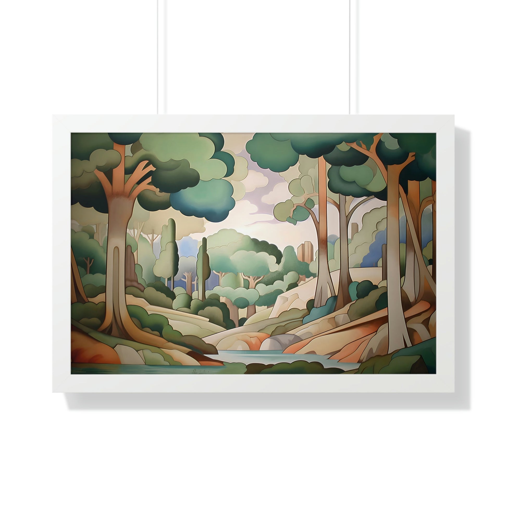 Art Deco Landscape | Framed Horizontal Poster