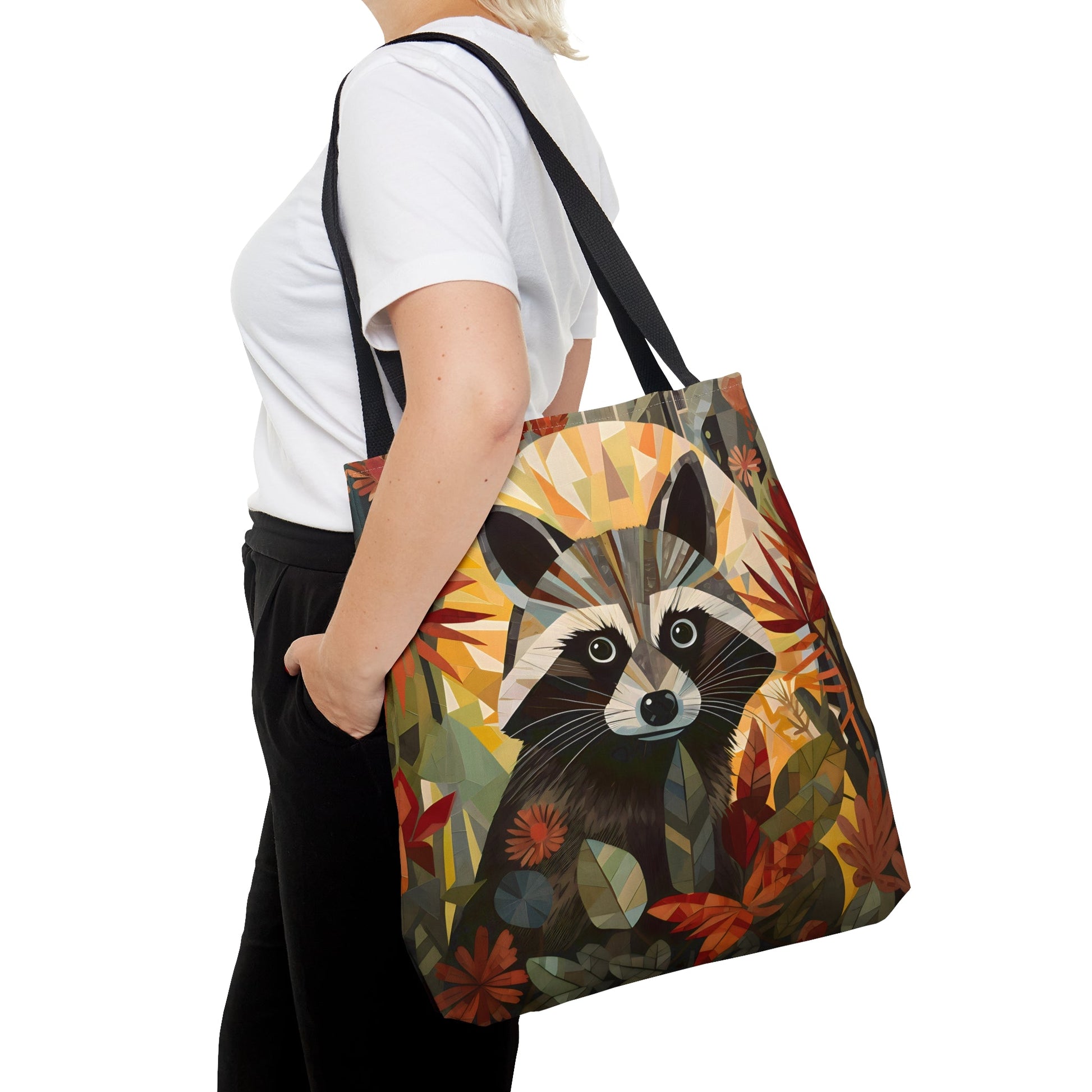 Art Deco Raccoon Tote Bag