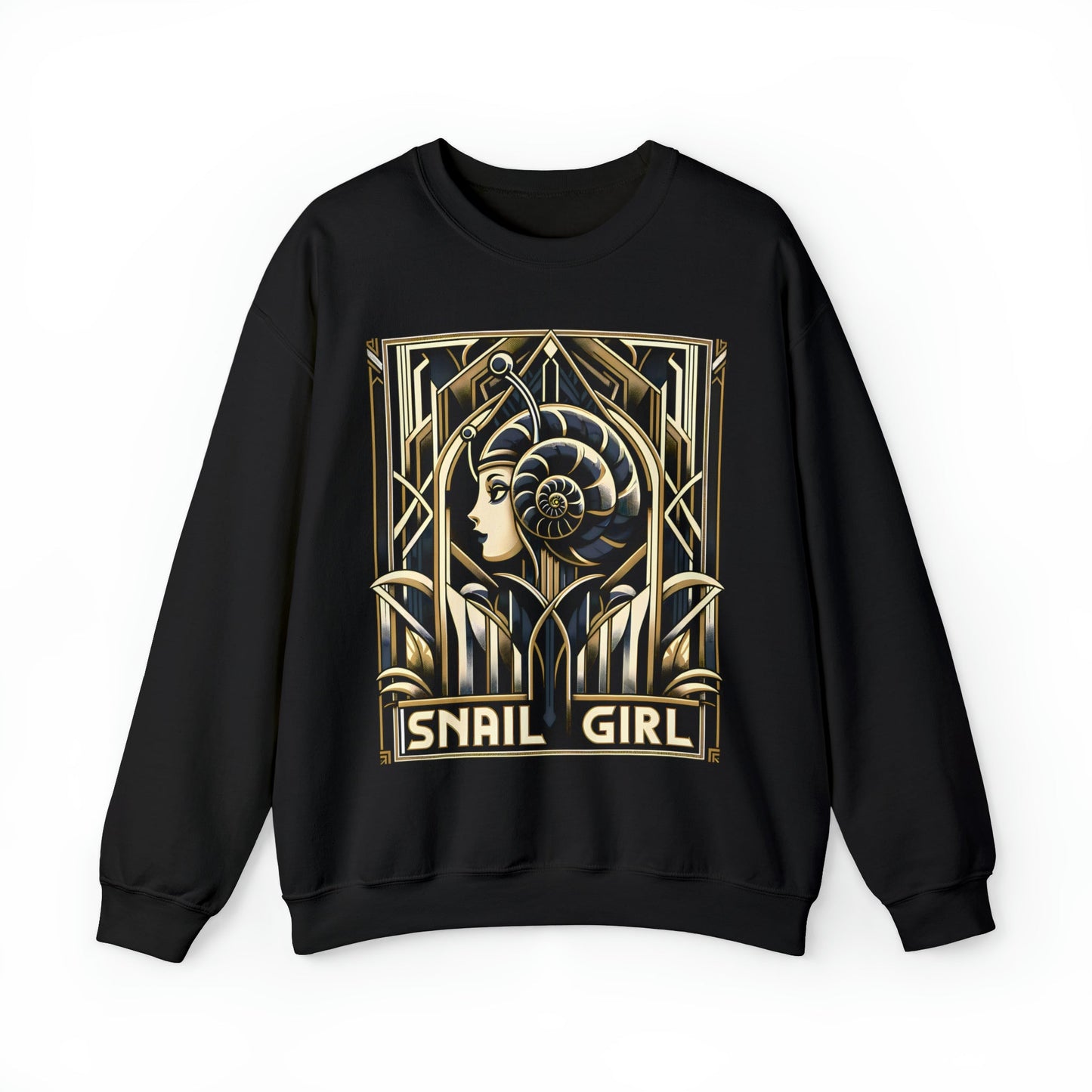 Art Deco Snail Girl Sweatshirt