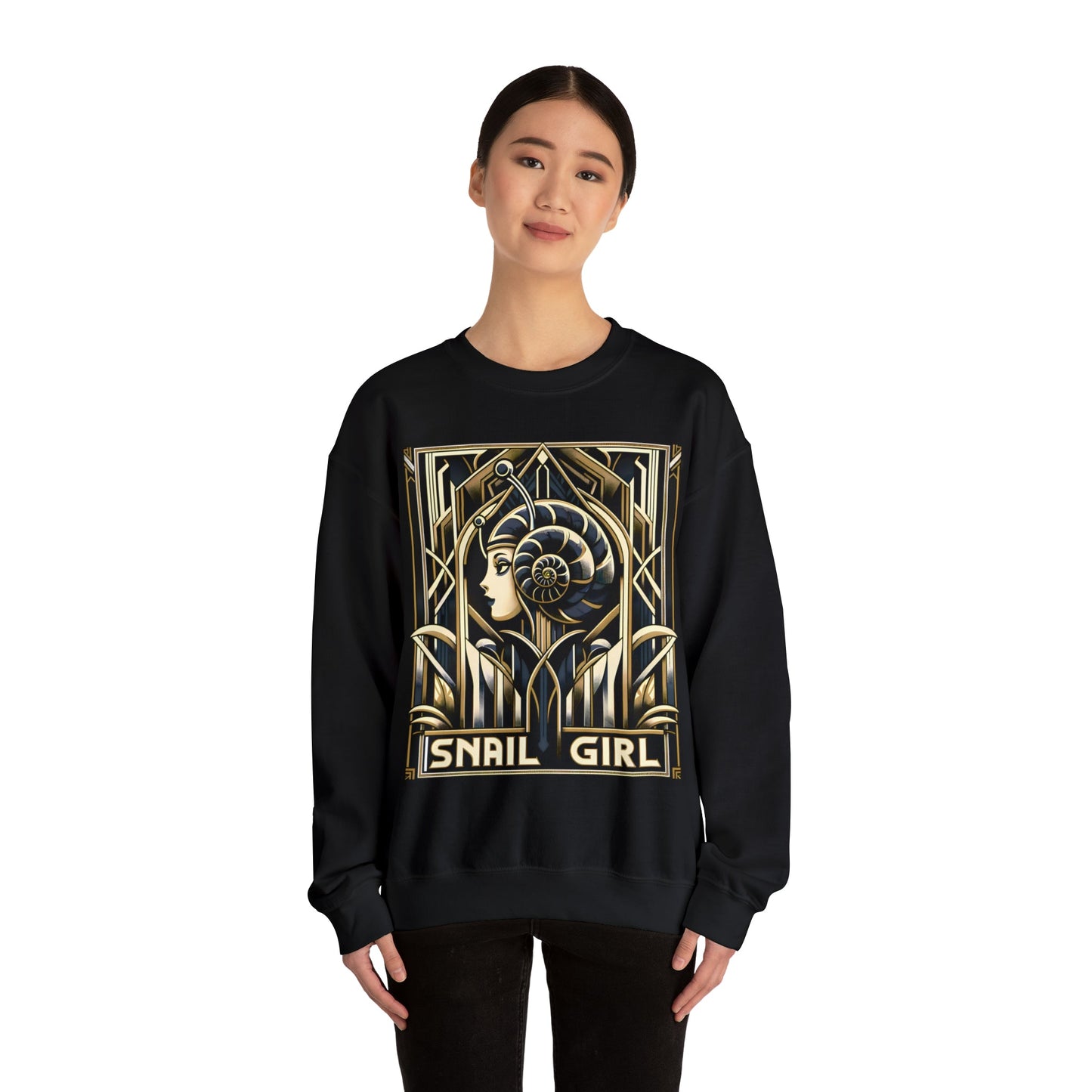 Art Deco Snail Girl Sweatshirt