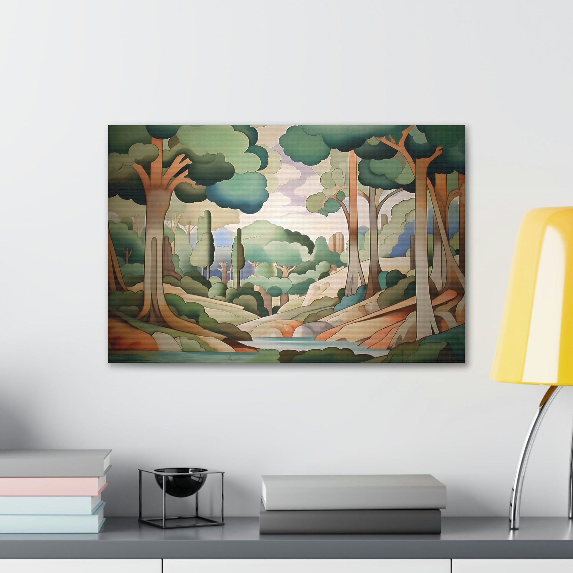 Art Deco Style Landscape | Canvas Gallery Wraps