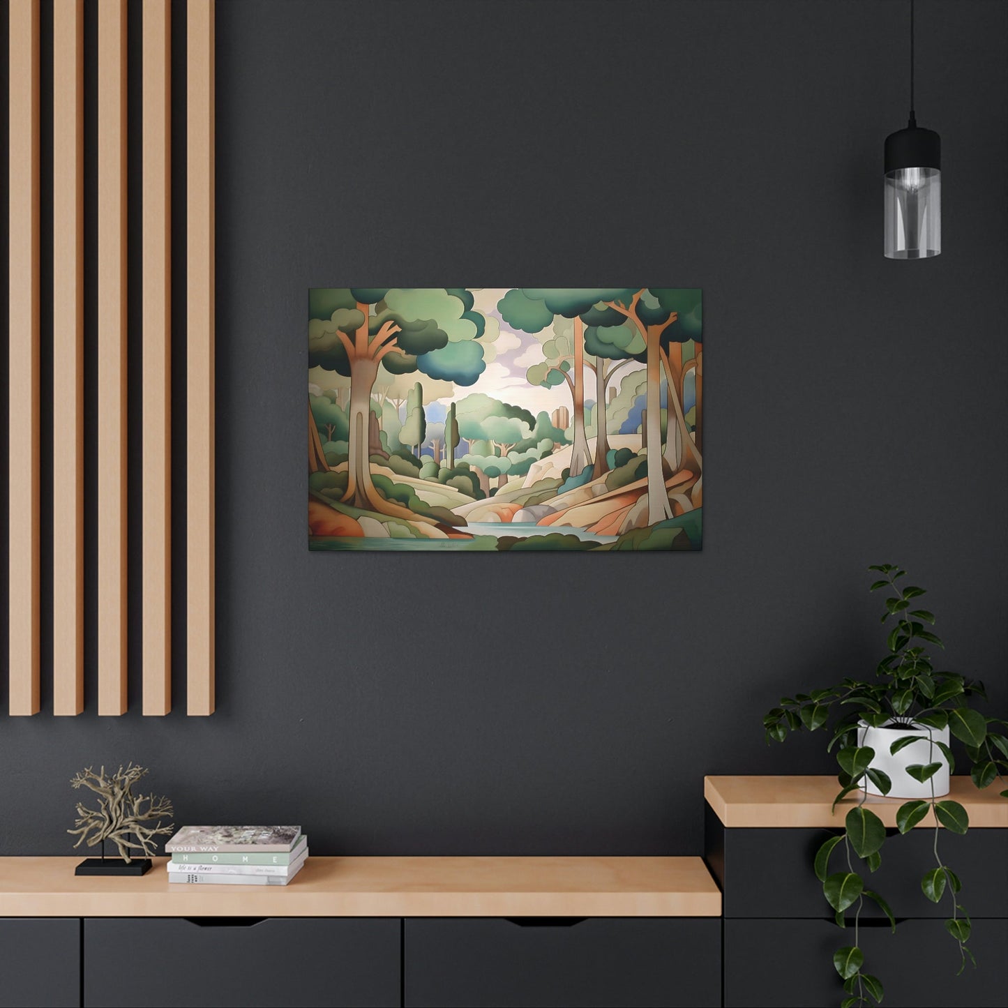 Art Deco Style Landscape | Canvas Gallery Wraps