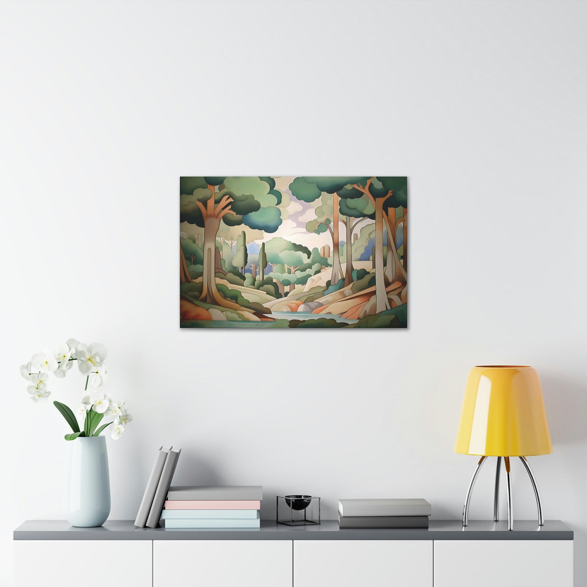 Art Deco Style Landscape | Canvas Gallery Wraps