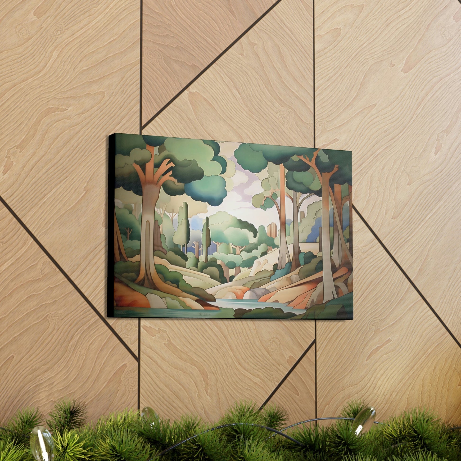 Art Deco Style Landscape | Canvas Gallery Wraps