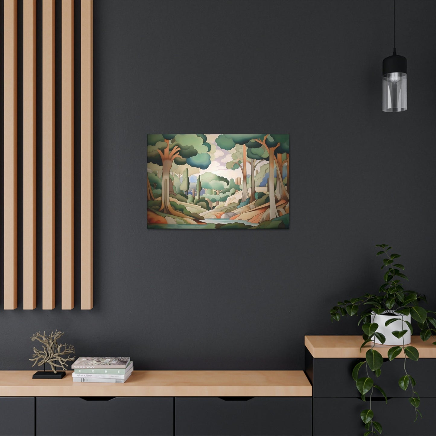 Art Deco Style Landscape | Canvas Gallery Wraps