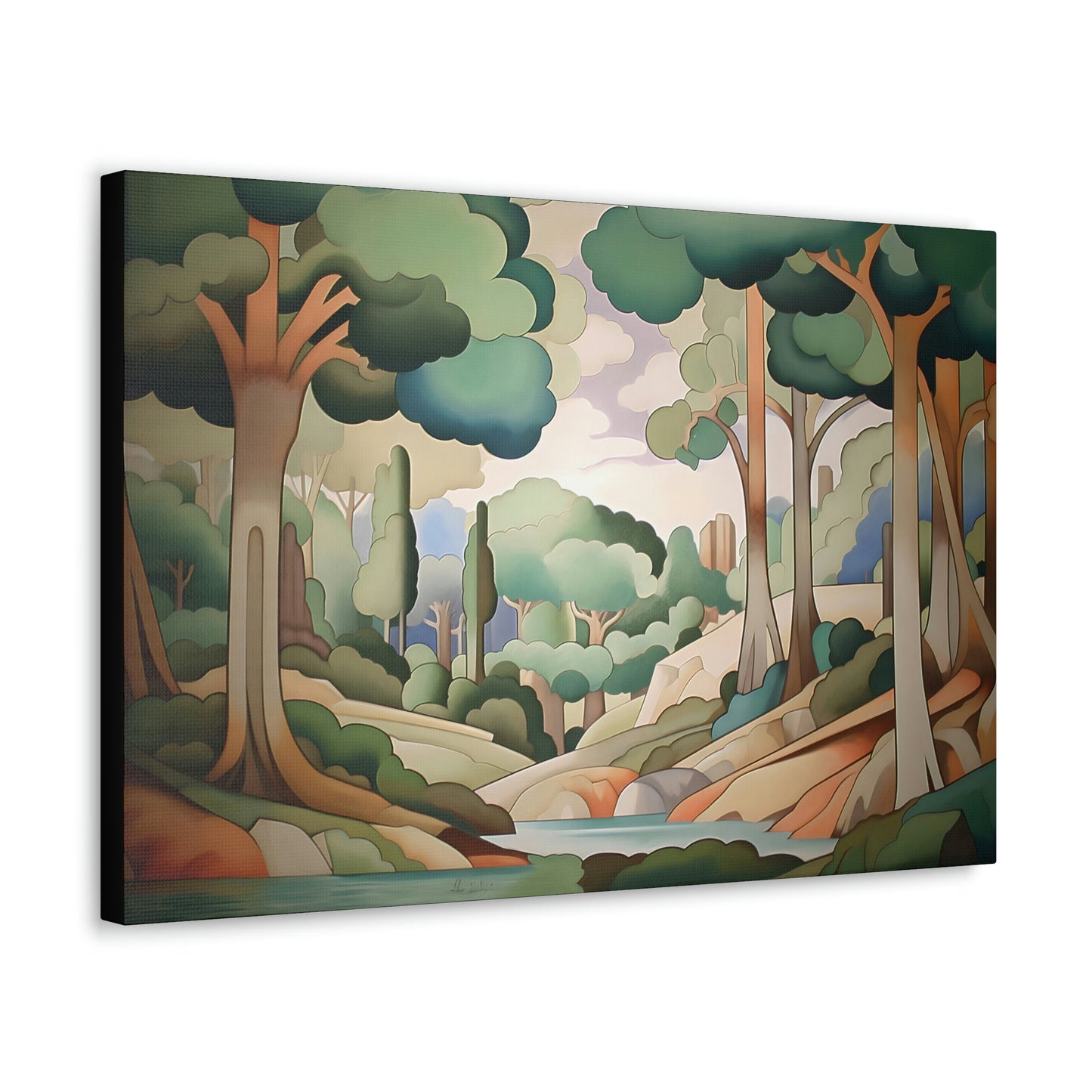 Art Deco Style Landscape | Canvas Gallery Wraps