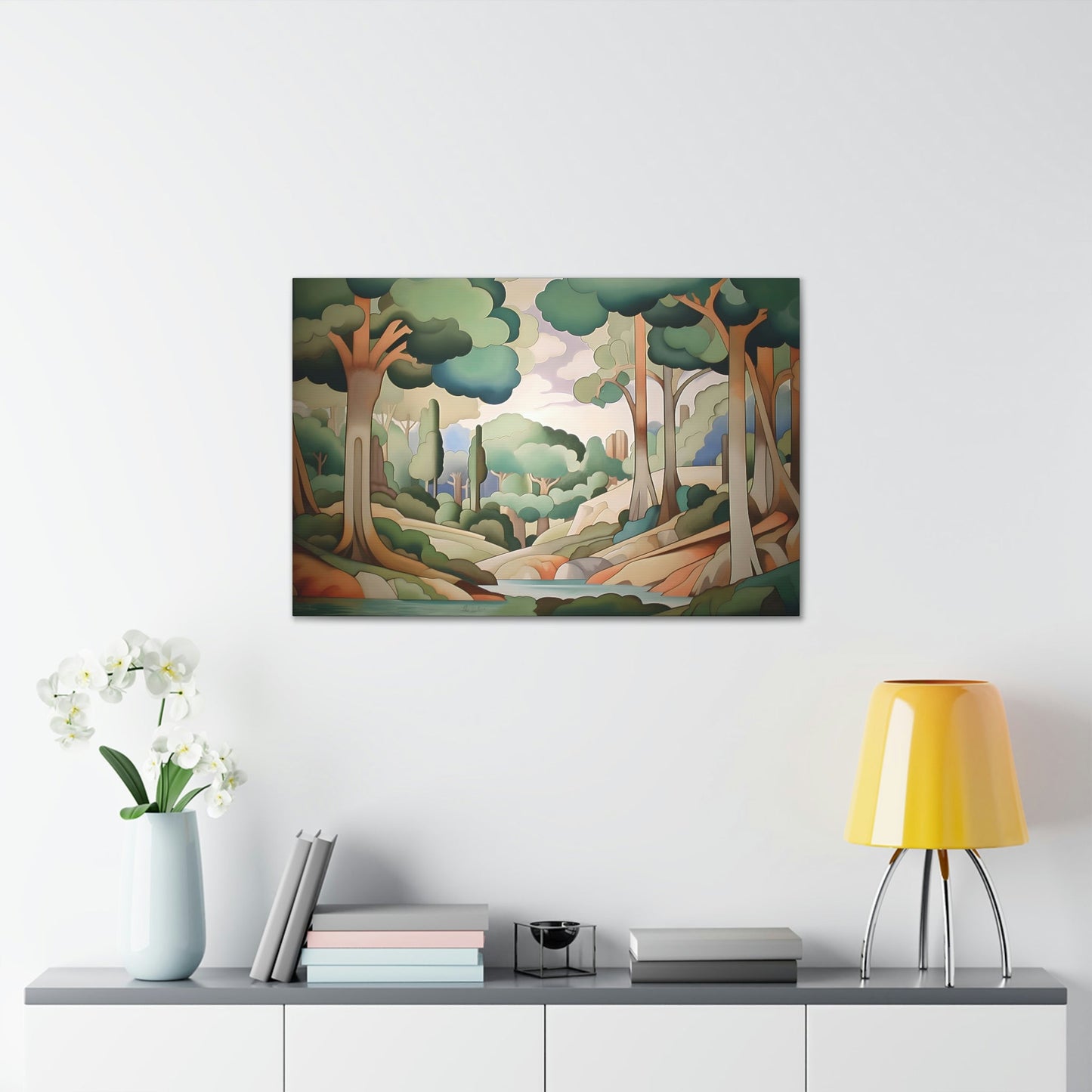 Art Deco Style Landscape | Canvas Gallery Wraps