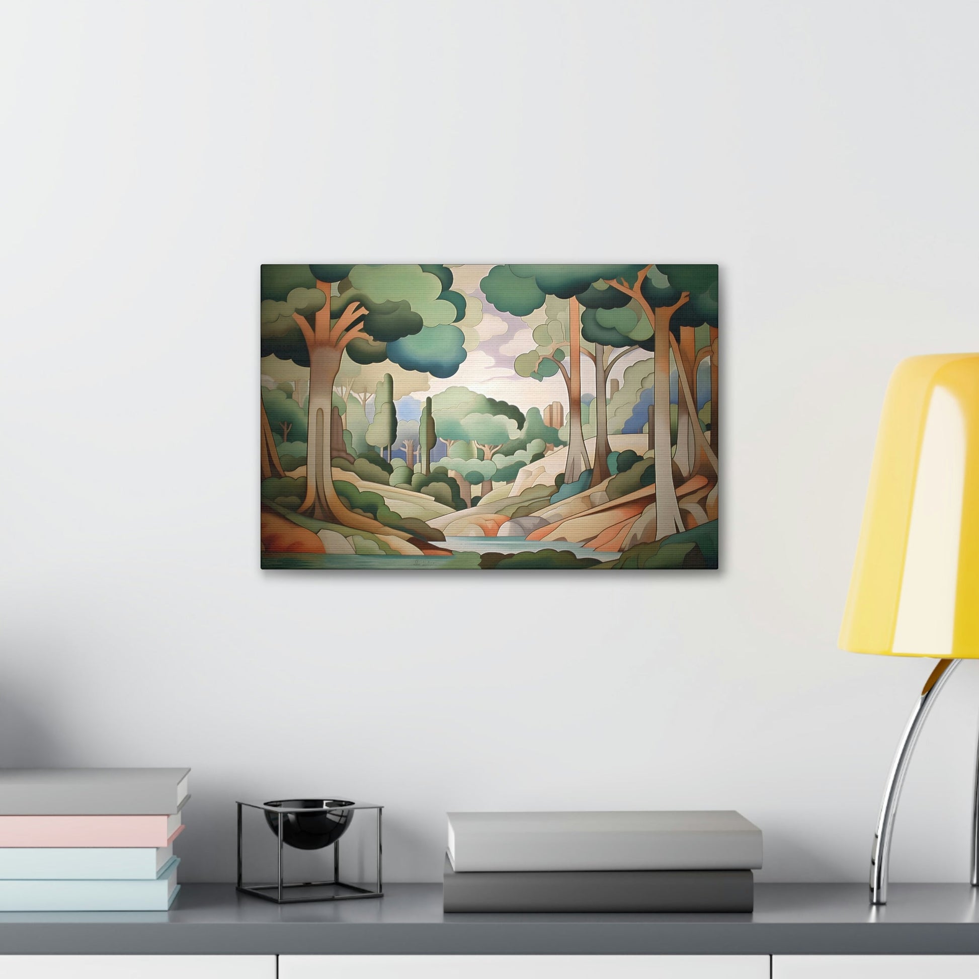 Art Deco Style Landscape | Canvas Gallery Wraps