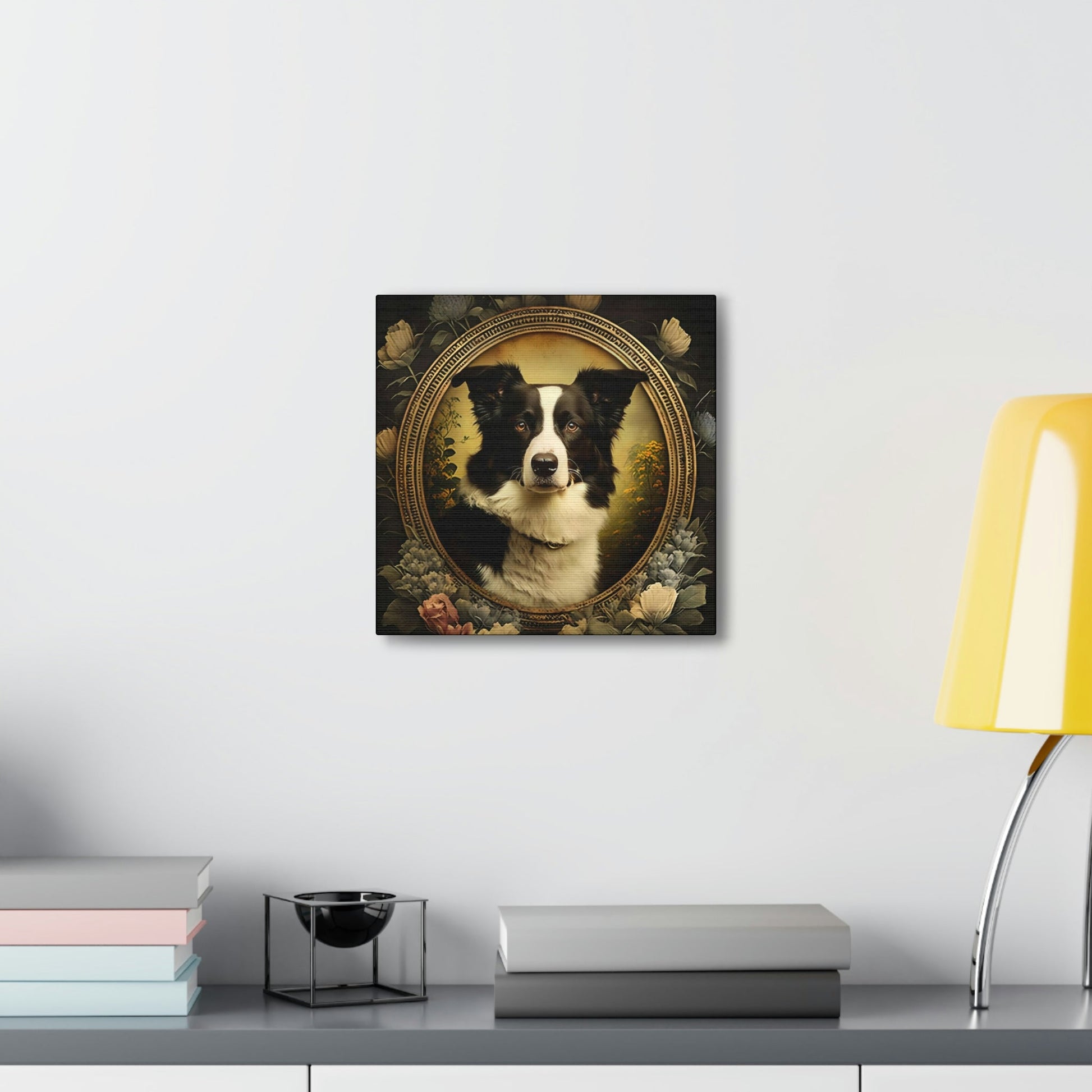 Art Nouveau Border Collie Frame Canvas Gallery Wraps