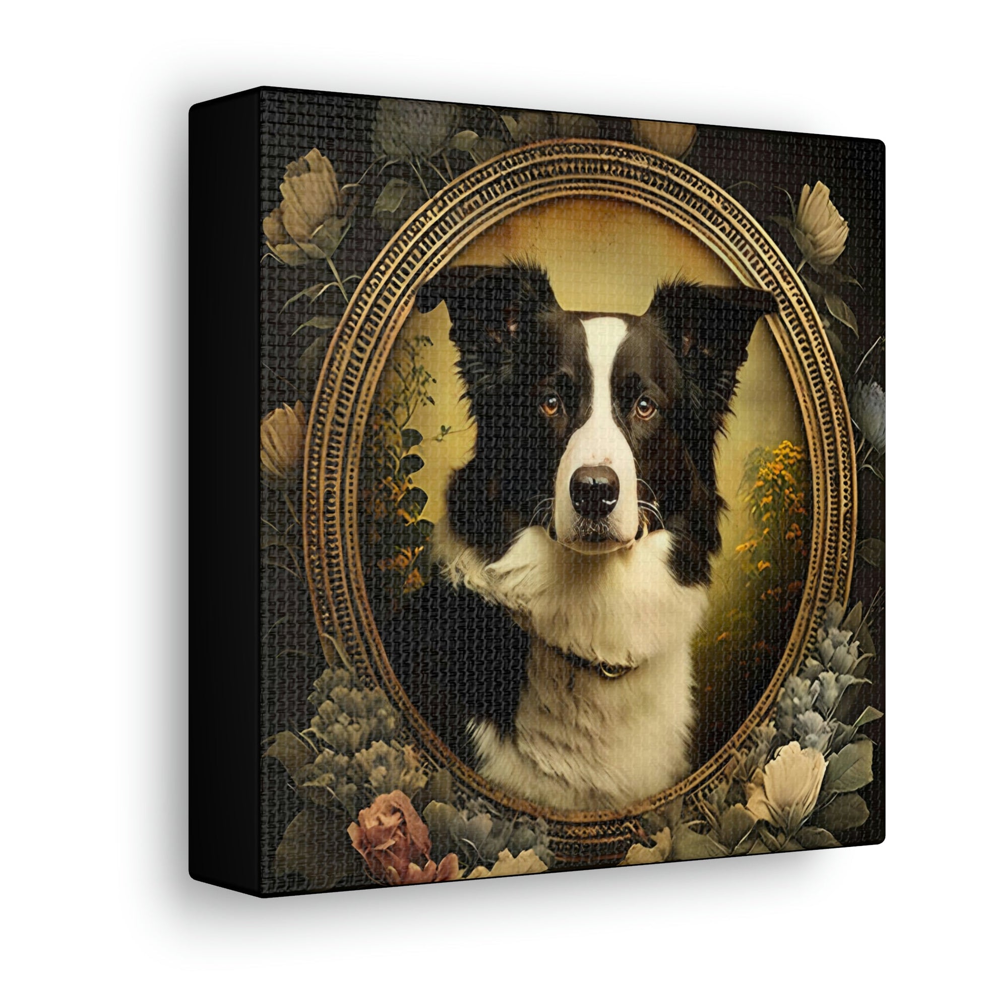 Art Nouveau Border Collie Frame Canvas Gallery Wraps