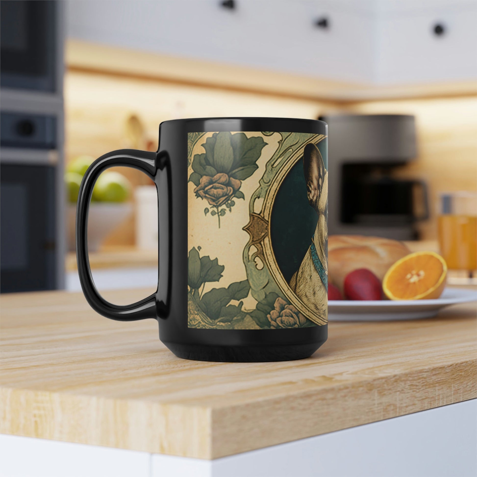 Art Nouveau French Bulldog Portrait | 15 oz Coffee Mug | Perfect Gift for the Frenchie Lover