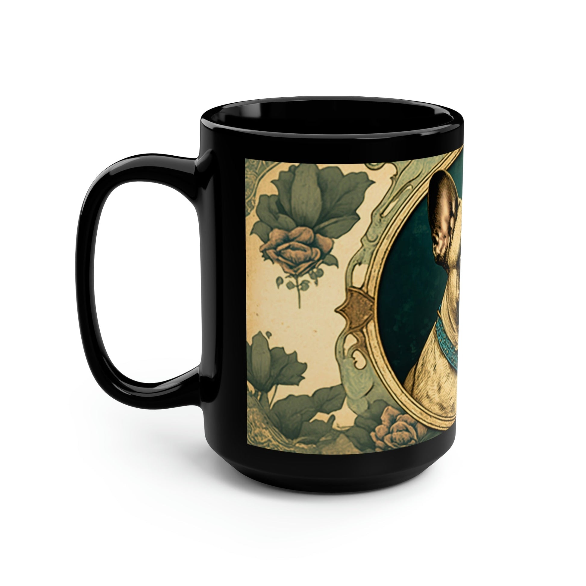 Art Nouveau French Bulldog Portrait | 15 oz Coffee Mug | Perfect Gift for the Frenchie Lover