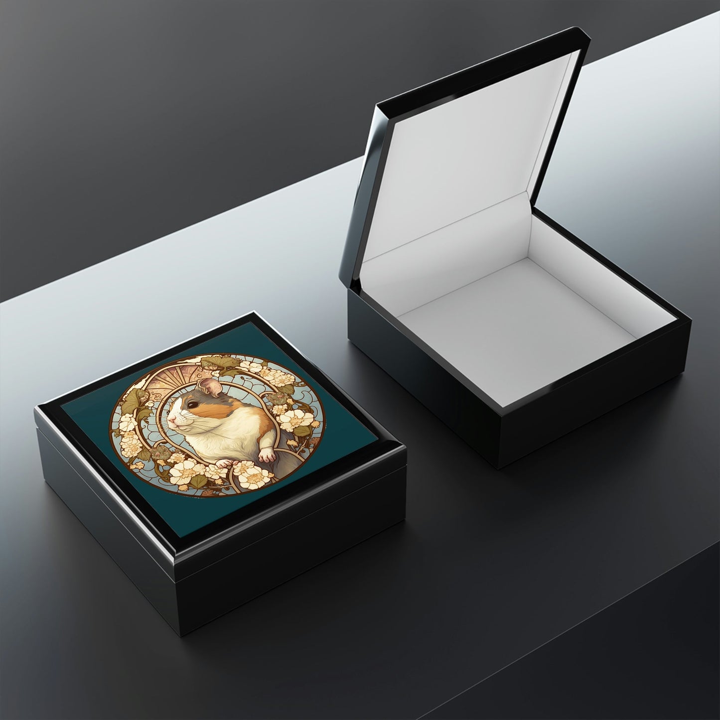 Art Nouveau Hamster Jewelry Box