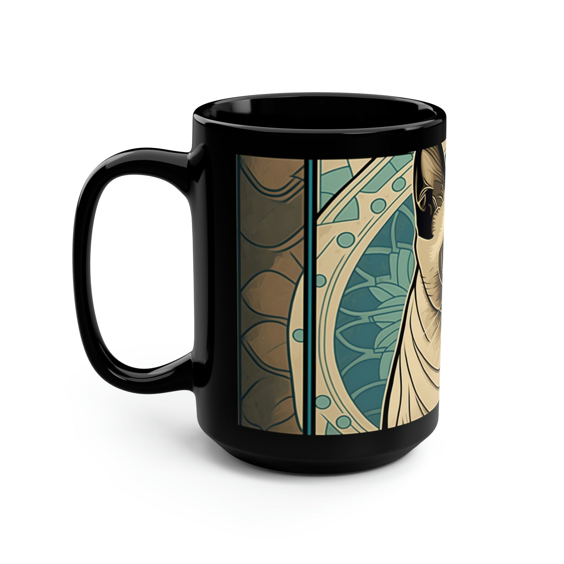 Art Nouveau Siamese Cat - 15 oz Coffee Mug