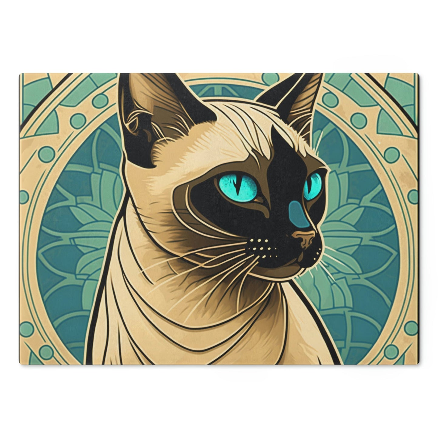 Art Nouveau Siamese Cat Cutting Board