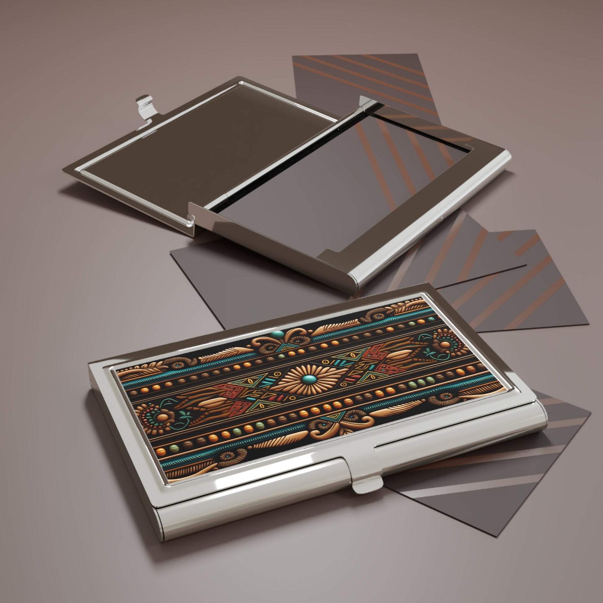 Aztec Design Business Card Holder