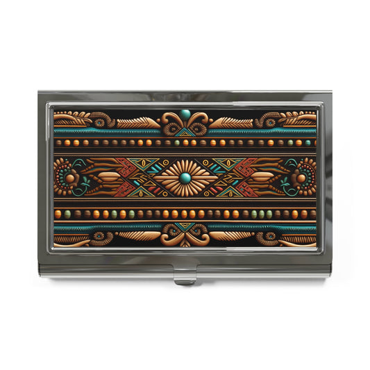 Aztec Design Business Card Holder