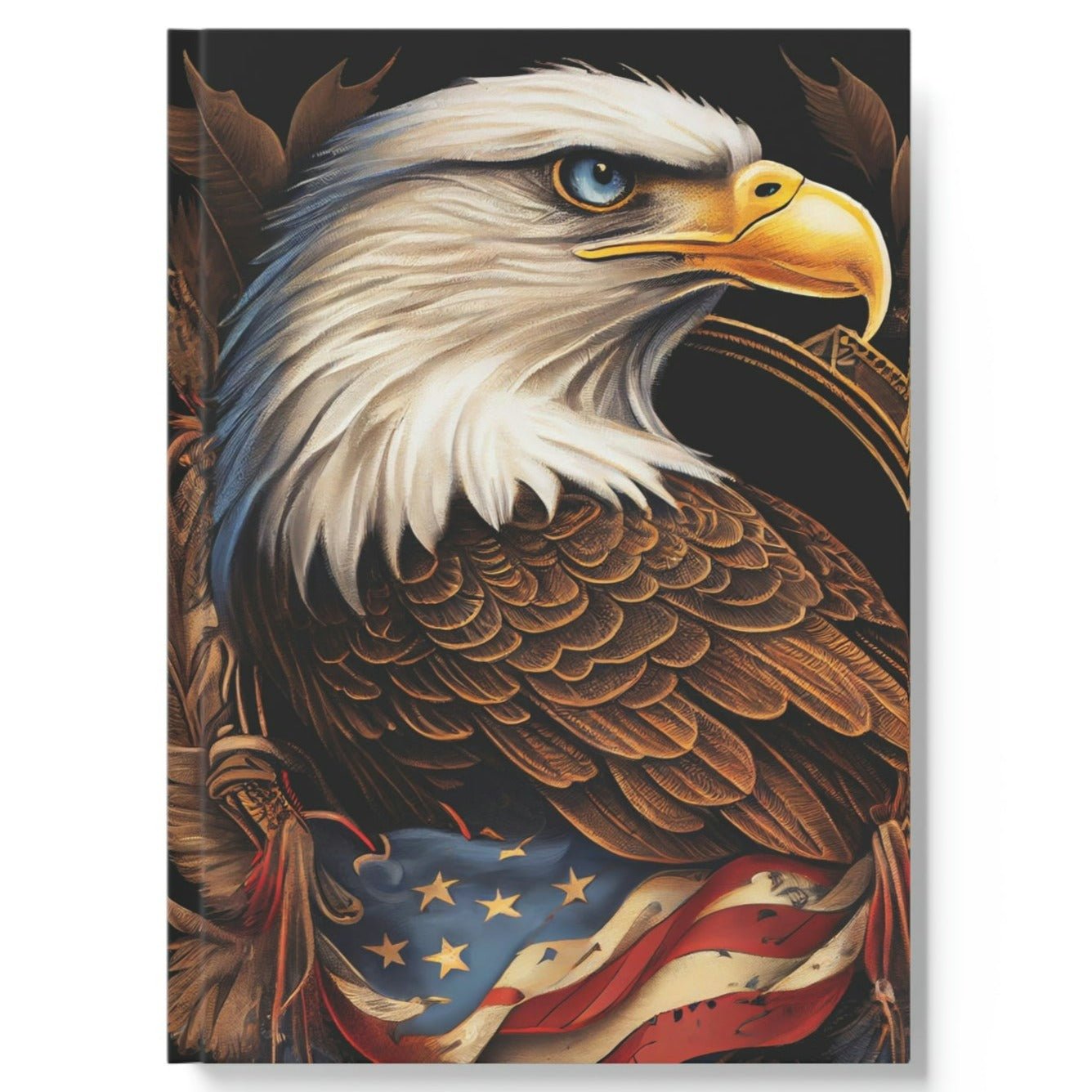 Bald Eagle and American Flag Hard Backed Journal