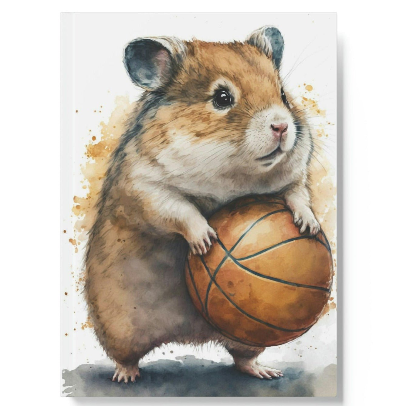 Basketball Hamster Hard Backed Journal
