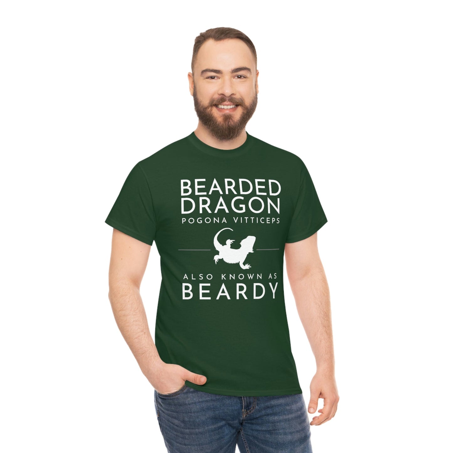 Bearded Dragon AKA Beardy Heavy Cotton T-Shirt