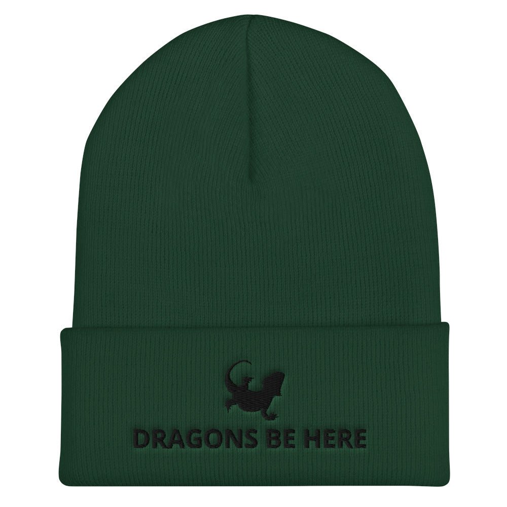 Bearded Dragon Cuffed Beanie | Dragons Be Here | Perfect gift for the Beardie lover!