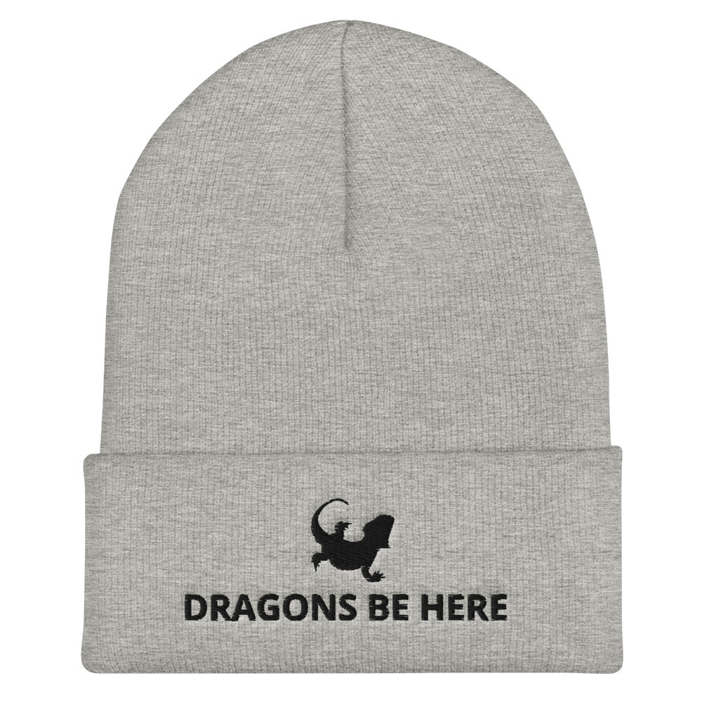 Bearded Dragon Cuffed Beanie | Dragons Be Here | Perfect gift for the Beardie lover!