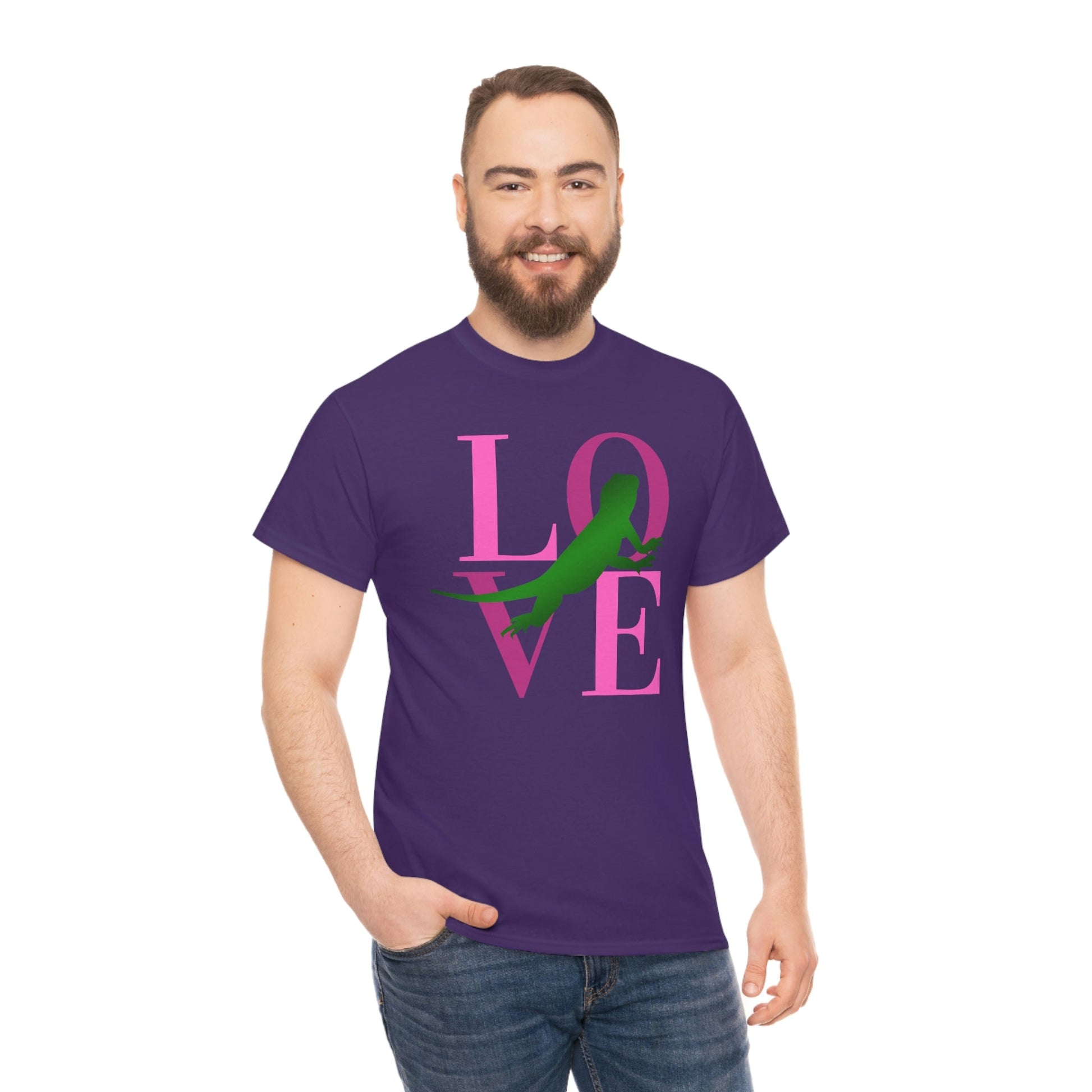 Bearded Dragon Love Heavy Cotton T-Shirt