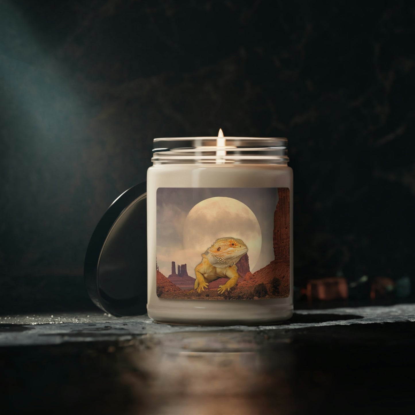 Bearded Dragon Moon Scented Soy Candle - 9oz