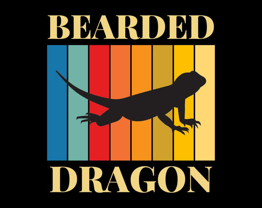 Bearded Dragon Retro Heavy Cotton T-Shirt