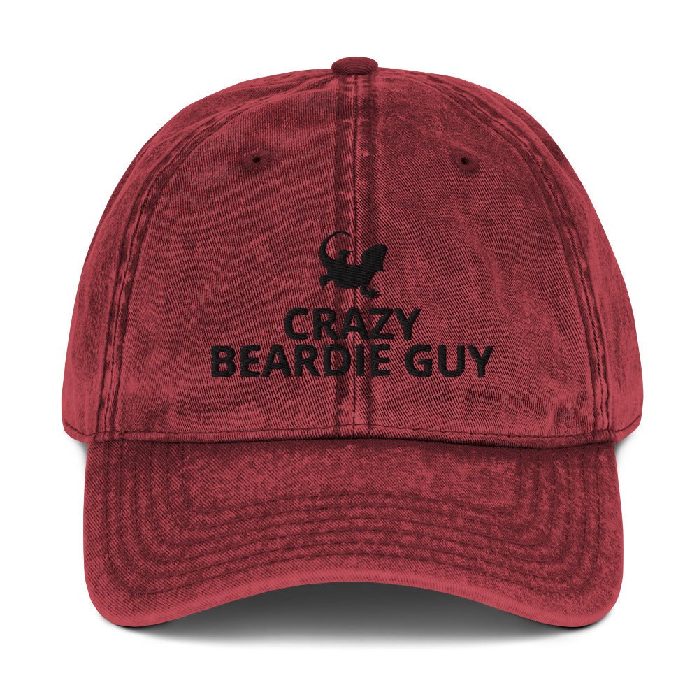 Bearded Dragon Vintage Cotton Twill Cap | Crazy Beardie Guy | Perfect gift for the Beardie lover!