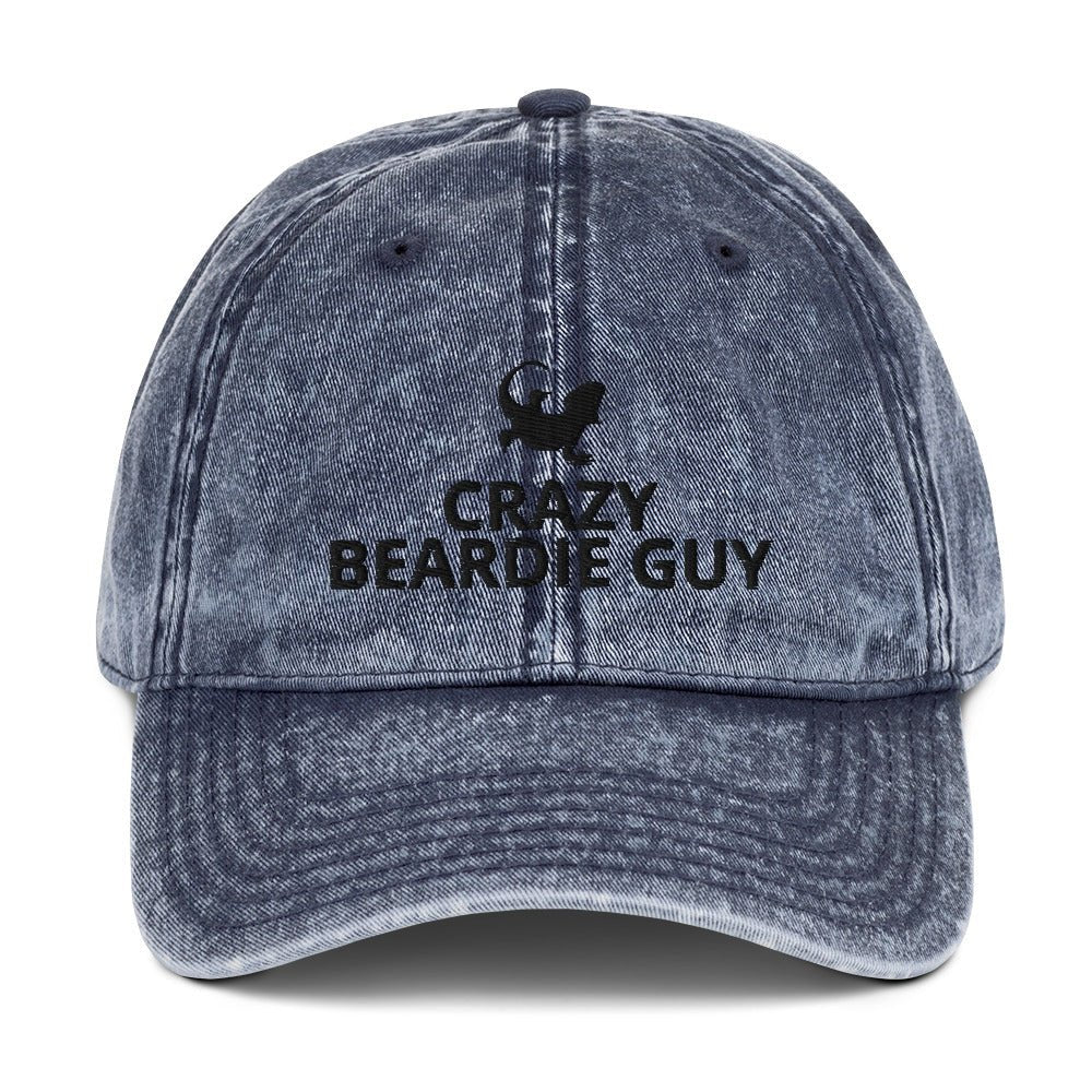 Bearded Dragon Vintage Cotton Twill Cap | Crazy Beardie Guy | Perfect gift for the Beardie lover!