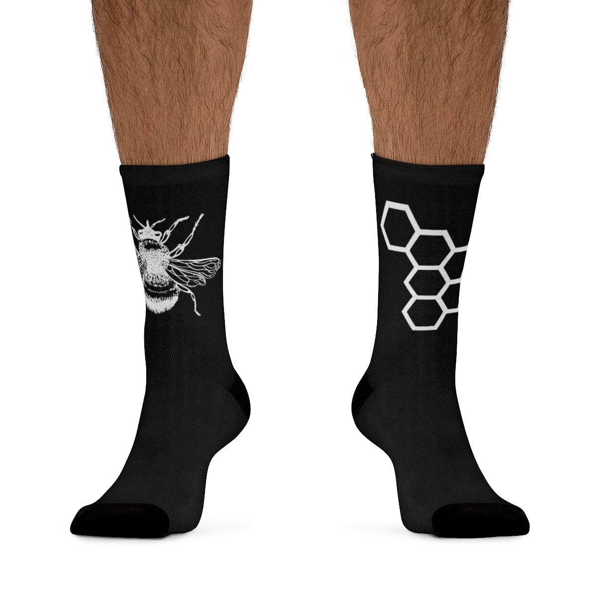 Bee and Honeycomb Tribe DTG Socks