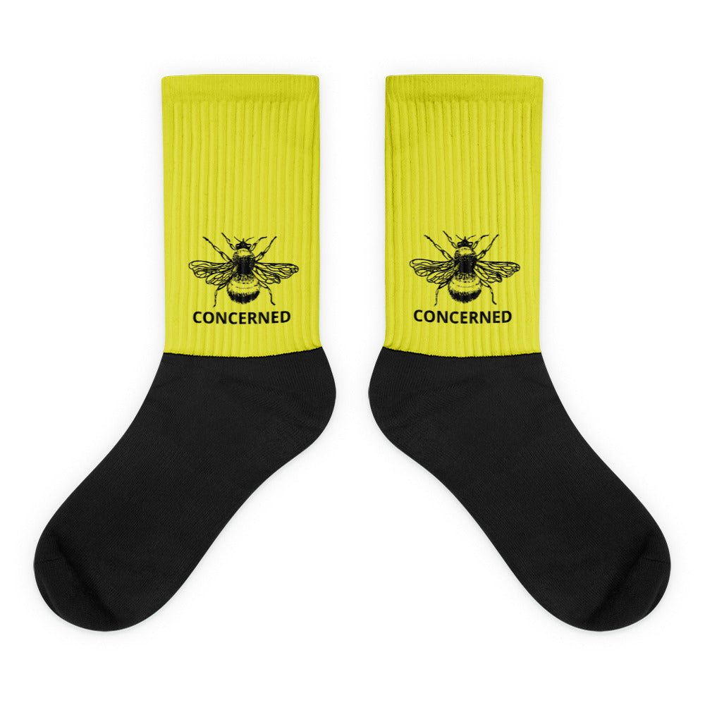 Bee Concerned Socks Global Warming Climate Change Environment Gift Earth Planet Water Bumblebee
