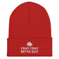 Betta Cuffed Beanie | Cray Cray Betta Guy | Perfect gift for the Betta Fish lover! | Multiple Hat Colors Available