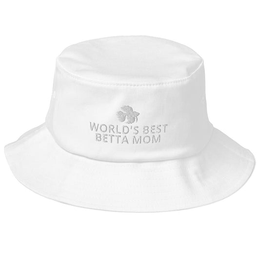 Betta Old School Bucket Hat | World's Best Betta Mom | Perfect gift for the Betta Fish lover! | Multiple Hat Colors Available