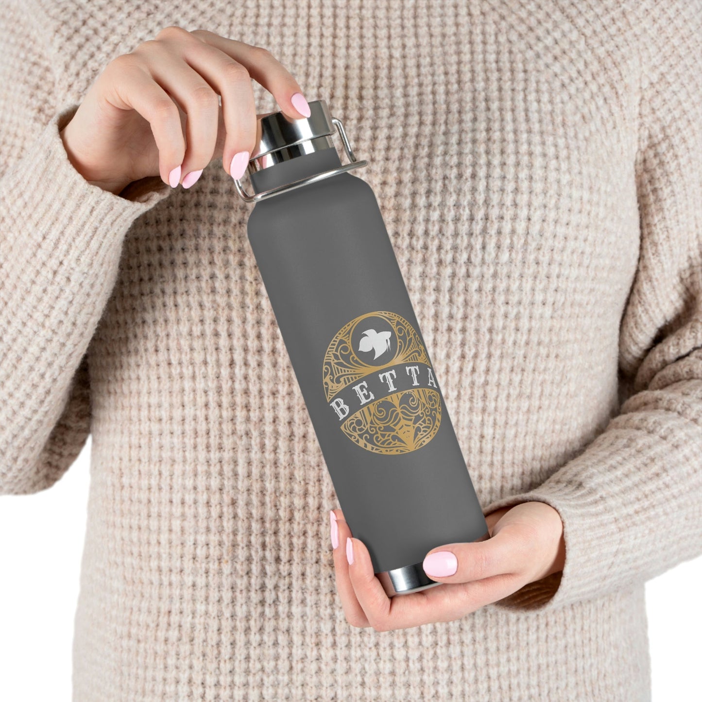 Betta Tattoo | Copper Vacuum Insulated Bottle, 22oz