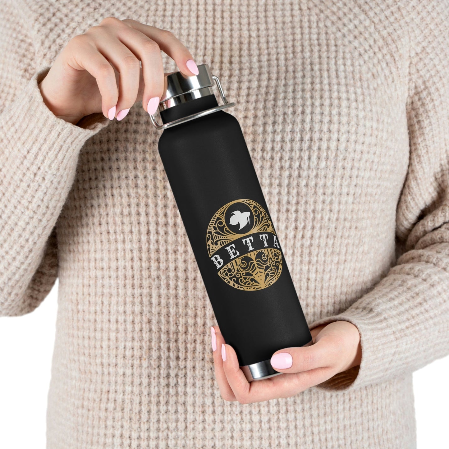 Betta Tattoo | Copper Vacuum Insulated Bottle, 22oz