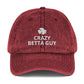 Betta Vintage Cotton Twill Cap | Crazy Betta Guy | Perfect gift for the Betta Fish lover! | Multiple Hat Colors Available