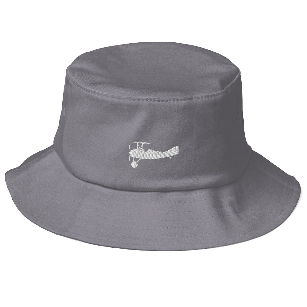 Bi-Plane Old School Bucket Hat | Perfect Gift for the Aviator / Pilot