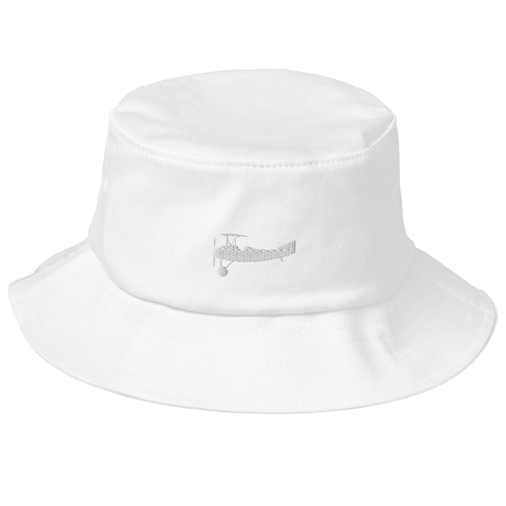 Bi-Plane Old School Bucket Hat | Perfect Gift for the Aviator / Pilot