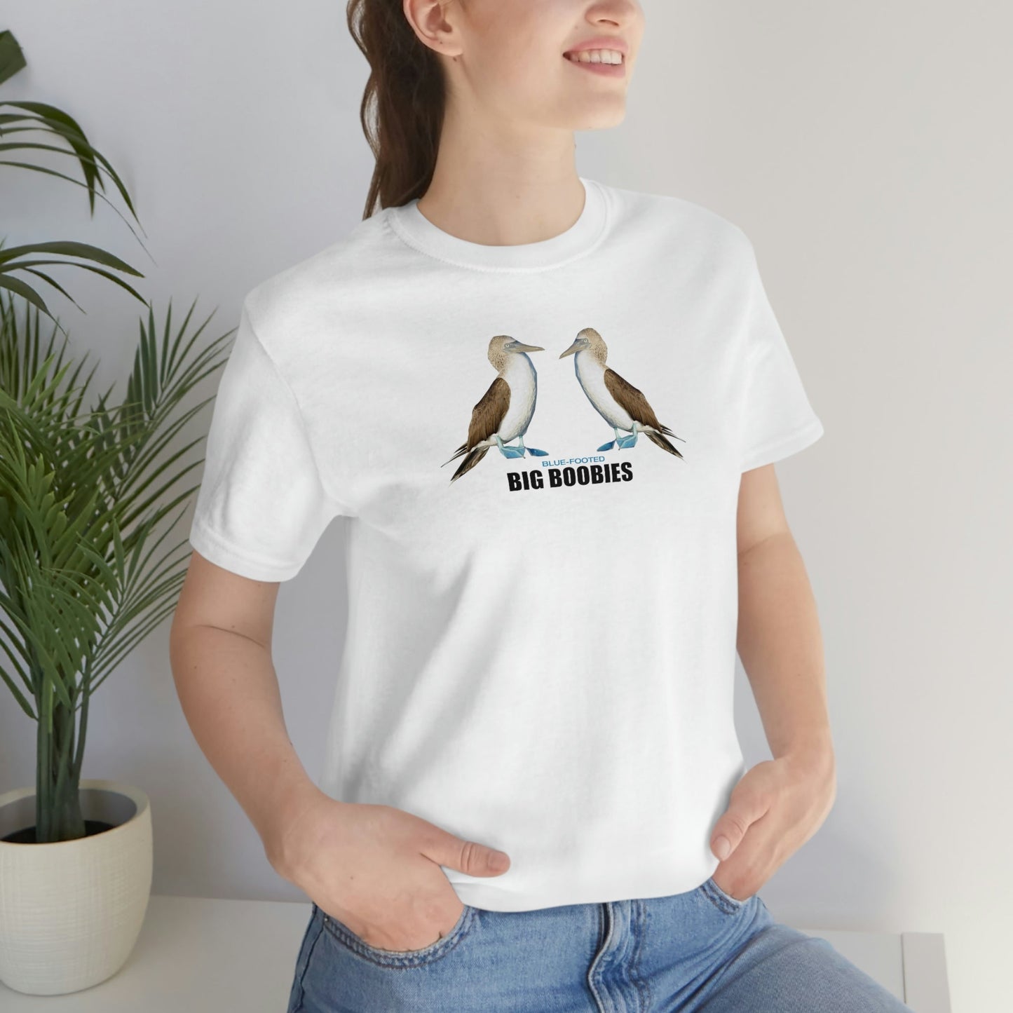 Big Blue-Footed Boobies Jersey Short Sleeve Tee