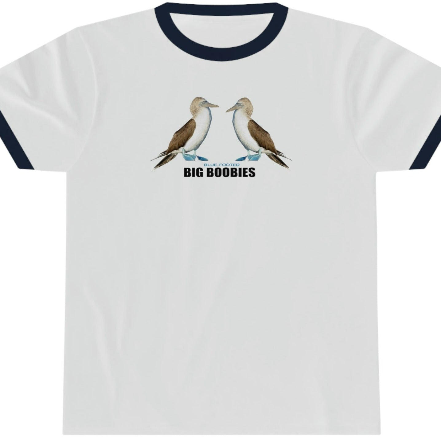 Big Blue-Footed Boobies Ringer Tee